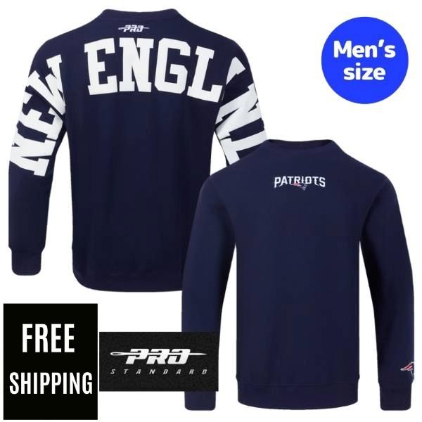 【送料無料】 NFL メンズ パーカー 長袖トップス トレーナー プロスタンダード Pro Standard ニューイングランド・ペイトリオッツ NEW ENGLAND PATRIOTS WINGSPAN DROP SHOULDER CREWNECK｜USキッズウェア店