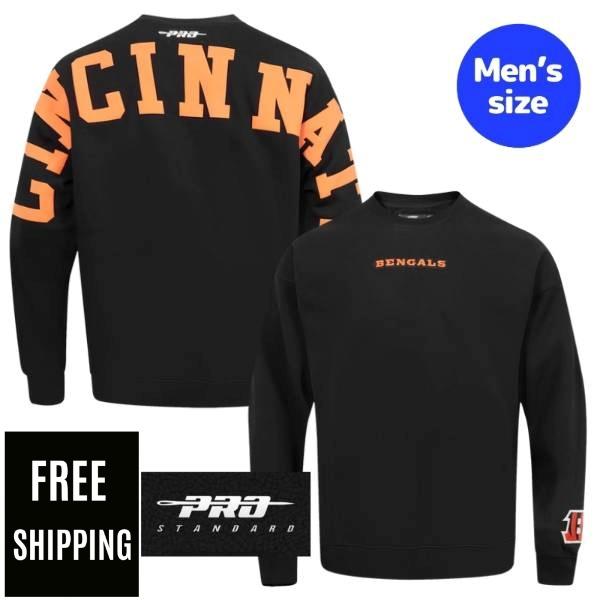 【送料無料】 NFL メンズ パーカー 長袖トップス トレーナー プロスタンダード Pro Standard シンシナティ・ベンガルズ CINCINNATI BENGALS WINGSPAN DROP SHOULDER CREWNECK|USキッズウェア店