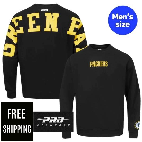 【送料無料】 NFL メンズ パーカー 長袖トップス トレーナー プロスタンダード Pro Standard グリーンベイ・パッカーズ GREEN BAY PACKERS WINGSPAN DROP SHOULDER CREWNECK|USキッズウェア店