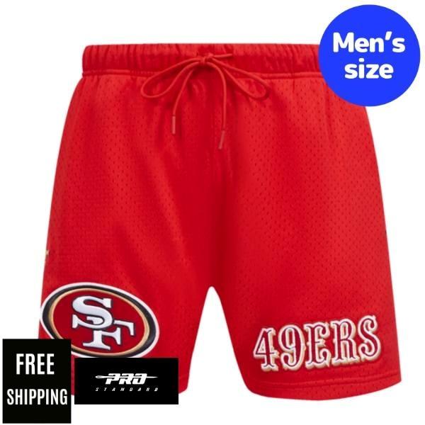 【貨物輸送無料】【定め事品】 NFL 品目 メンズ さる股引き ティーシャツ 二分の一ズボン下 遊撃手ズボン下 さる股引き ボトムス 労働者階級標準尺度 Pro Standard サンフランシスコ・49ers SAN FRANCISCO 49ERS SOUVENIR MEN\u0027S MESH SHORT