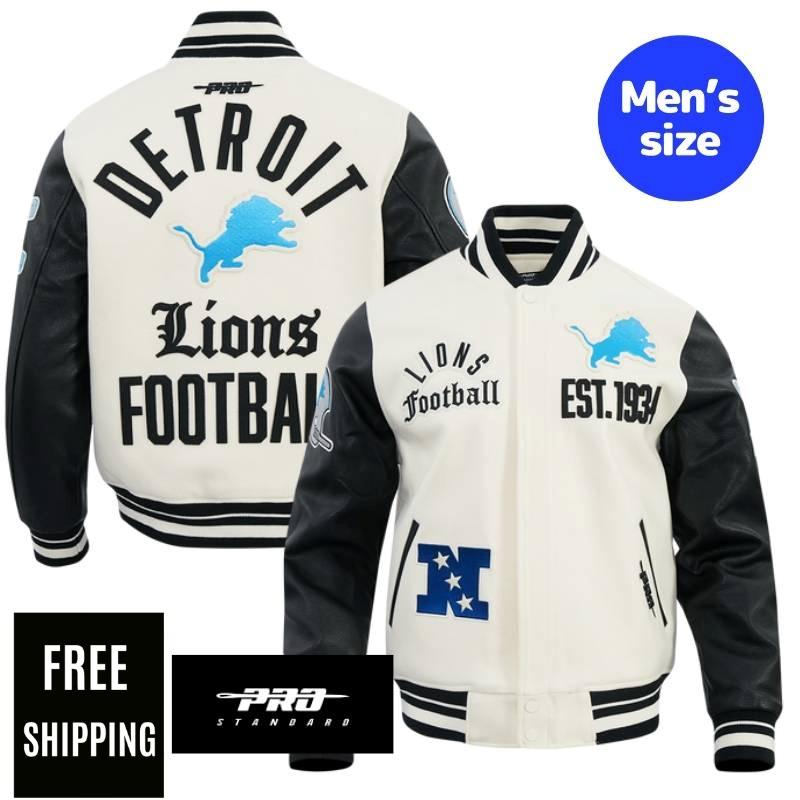 【送料無料】 NFL 正規品 メンズ アウター スタジャン ジャケット デトロイト・ライオンズ DETROIT LIONS MODERN ORIGINALS MEN'S RIB WOOL VARSITY JACKET プロスタンダード Pro Standard|USキッズウェア店