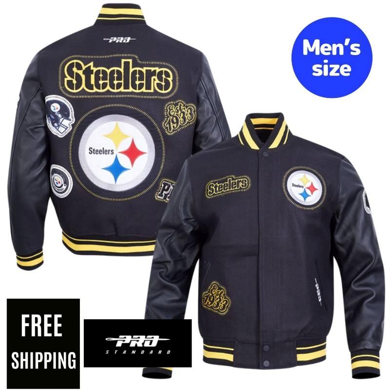 【送料無料】 NFL 正規品 メンズ アウター スタジャン ジャケット ピッツバーグ・スティーラーズ PITTSBURGH STEELERS DIY PICK STITCH MEN'S RIB WOOL VARSITY JACKET プロスタンダード Pro Standard|USキッズウェア店