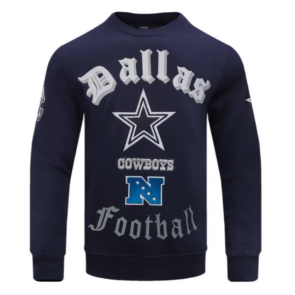 【送料無料】 Pro Standard プロスタンダード NFL アメフト メンズ トレーナー 長袖トップス ダラス・カウボーイズ DALLAS COWBOYS OLD ENGLISH CREWNECK｜USキッズウェア店