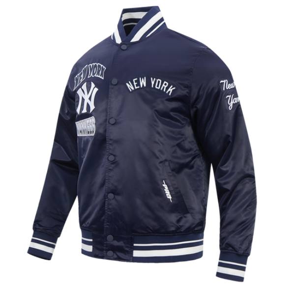 【送料無料】 MLB 正規品 メンズ アウター スタジャン サテンジャケット ナイロンジャンパー ニューヨーク・ヤンキース ジャッジ NEW YORK YANKEES TURN IT UP MEN RIB SATIN JACKET プロスタンダード Pro Standard