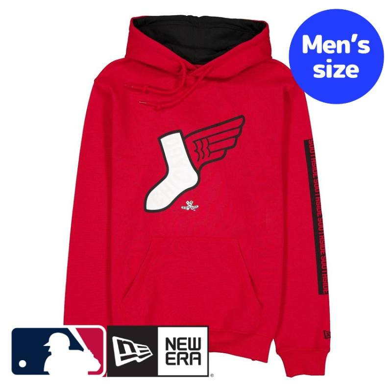 シカゴ・ホワイトソックス 村上宗隆 MLB公式 メンズ パーカー フーディー 長袖トップス New Era Chicago White Sox City Connect Red Hoodie ニューエラ 送料無料