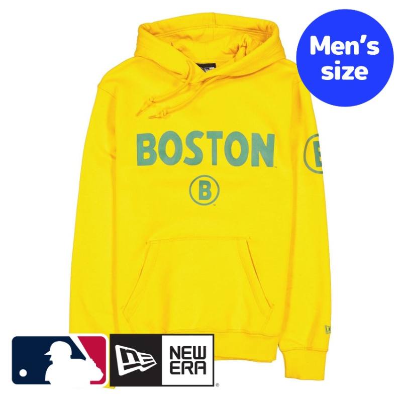 ボストン・レッドソックス 吉田正尚 MLB公式 メンズ パーカー フーディー 長袖トップス New Era Boston Red Sox City Connect Yellow Hoodie ニューエラ 送料無料 27,225円