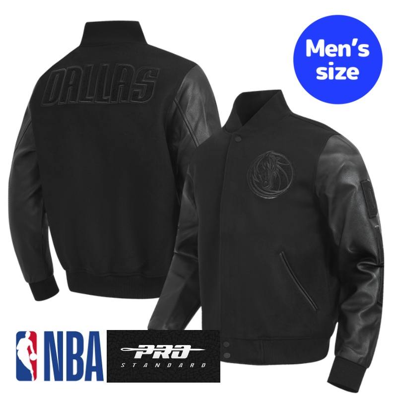Pro Standard プロスタンダード NBA公式 正規品 メンズ スタジャン ジャケット アウター ジャンパー ダラス・マーベリックス カイリー・アービング DALLAS MAVERICKS TRIPLE BLACK MEN'S WOOL VARSITY JACKET 【送料無料】
