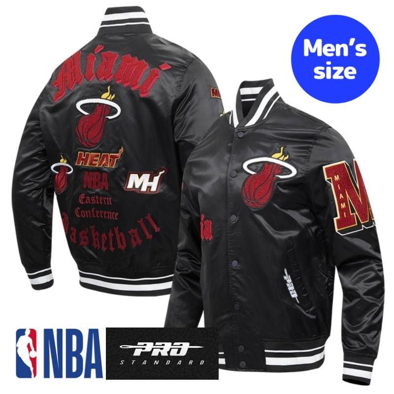 Pro Standard プロスタンダード NBA公式 正規品 メンズ スタジャン ナイロンジャケット アウター ジャンパー マイアミ・ヒート MIAMI HEAT OLD ENGLISH MEN'S RIB SATIN JACKET 【送料無料】