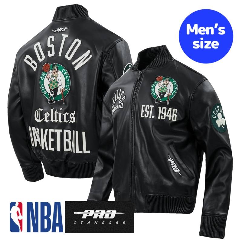 Pro Standard プロスタンダード NBA公式 正規品 メンズ レザージャケット 革ジャン スタジャン アウター ジャンパー ボストン・セルティックス BOSTON CELTICS MODERN ORIGINALS MEN'S LEATHER VARSITY JACKET 【送料無料】