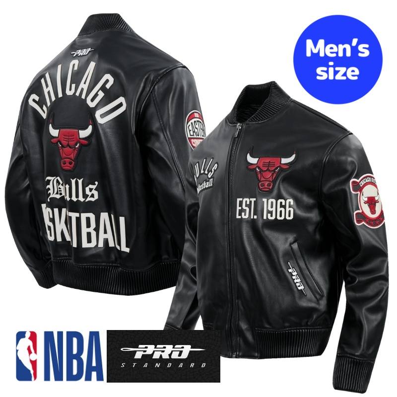 Pro Standard プロスタンダード NBA公式 正規品 メンズ レザージャケット 革ジャン スタジャン アウター ジャンパー シカゴ・ブルズ CHICAGO BULLS MODERN ORIGINALS MEN'S LEATHER VARSITY JACKET 【送料無料】