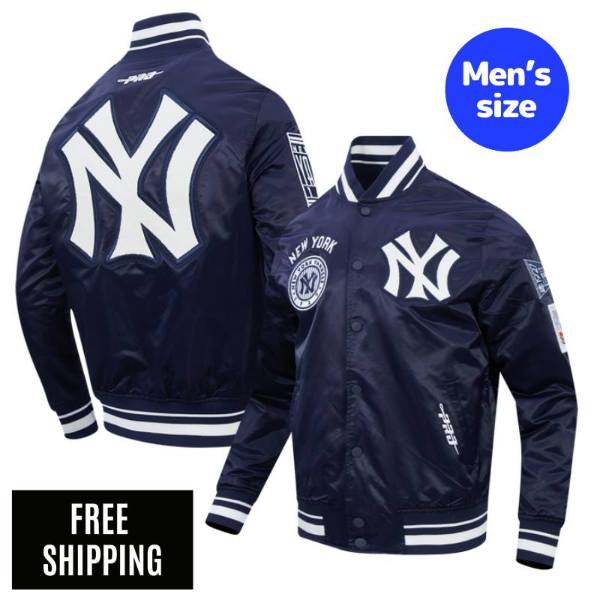 Pro Standard プロスタンダード MLB メンズ アウター スタジャン ジャケット ニューヨーク・ヤンキース ジャッジ NEW YORK YANKEES RETRO CLASSICS PRO SATIN YD RIB JACKET 送料無料｜USキッズウェア店