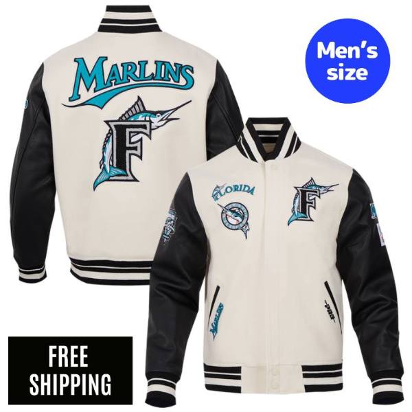 Pro Standard プロスタンダード MLB メンズ アウター スタジャン ジャケット フロリダ・マーリンズ FLORIDA MARLINS RETRO CLASSIC RIB WOOL VARSITY JACKET 送料無料｜USキッズウェア店 49,566円
