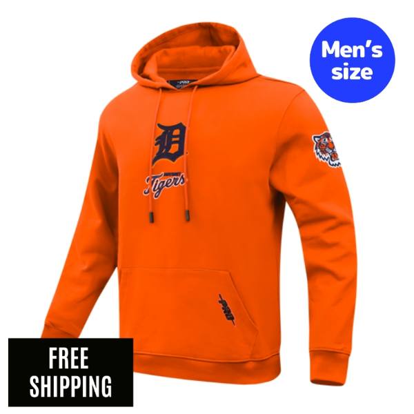 Pro Standard 労働者階級標準尺度 MLB メンズ パーカー 自動車の街・タイガース DETROIT TIGERS CLASSIC CHENILLE PULLOVER HOODIE 貨物輸送無料
