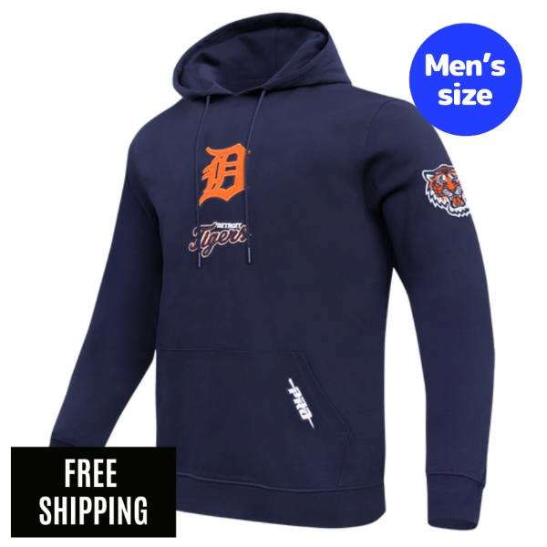 Pro Standard 労働者階級標準尺度 MLB メンズ パーカー 自動車の街・タイガース DETROIT TIGERS CLASSIC CHENILLE PULLOVER HOODIE 貨物輸送無料