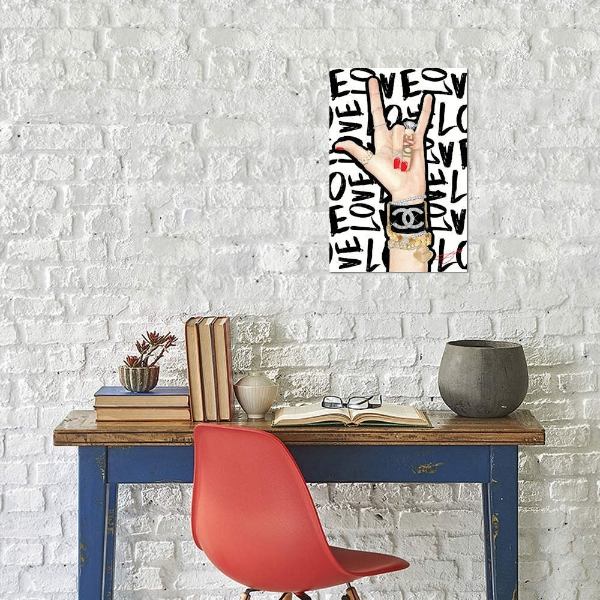 貨物輸送無料 月末5 引き換え証散りぢり中頃 米陸軍発のおしゃれなオマージュ美術 略30x45cm Loved シャネル Chanel カンヴァスアート ファーニチュア 絵 衣替え 家移祝い 営造祝い おくり物 異らす 妻帯祝い Newbyresnursery Com