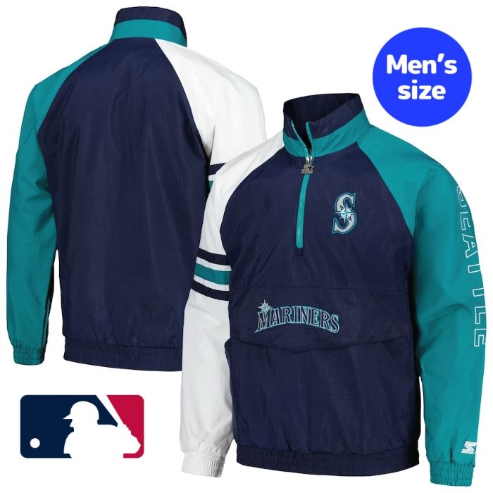 Majestic - シアトル・マリナーズ オーセンティックオンフィールドジャケット VTG 00s MLB SEATTLE MARINERS MAJESTIC SATIN DUGOUT JACKET