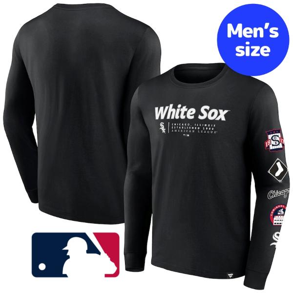 【送料無料】 MLBオフィシャル メンズ 長袖Tシャツ ロンT トップス Black シカゴ・ホワイトソックス Chicago White Sox Strike the Goal L/S T-Shirt