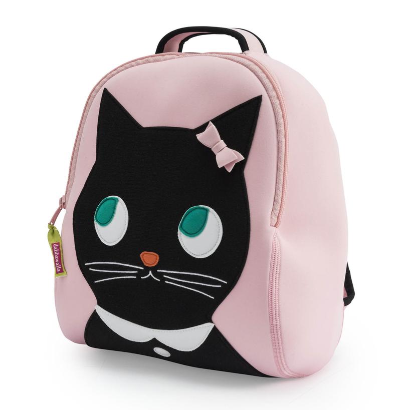 【ニコニコ割引対象】【送料無料】 ダバワラ dabbawalla 【洗濯できる保冷機能付きバッグ】【化学有毒成分未使用】 女の子用ベビーピンクリボンねこさんバックパック リュックサック 通園・通学 バッグ お弁当袋 遠足 【楽ギフ_包装選択】｜USキッズウェア店