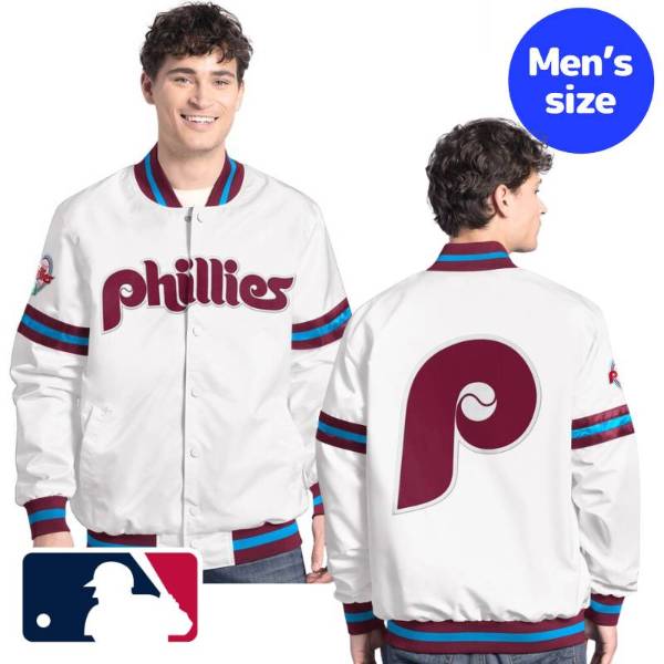 【送料無料】 MLB公式 メジャーリーグオフィシャル メンズ スタジャン バーシティジャケット アウター Starter スターター フィラデルフィア・フィリーズ Philadelphia Phillies Starter Cooperstown Scout Full-Snap Varsity Jacket