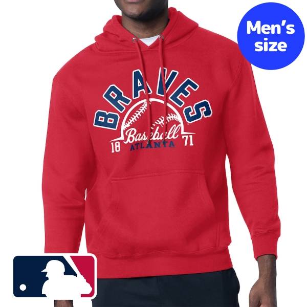 【送料無料】 MLB公式 メジャーリーグオフィシャル メンズ パーカー トレーナー 長袖トップス Starter スターター アトランタ・ブレーブス Atlanta Braves Half Ball Team Graphic Pullover Hoodie