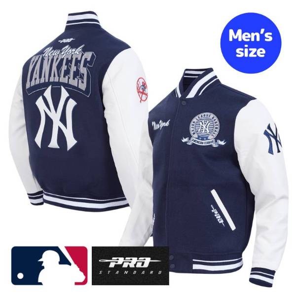 【送料無料】 MLB公式 正規品 メンズ スタジャン アウター ジャケット プロスタンダード Pro Standard ジャッジ ニューヨーク・ヤンキース NEW YORK YANKEES TEAM BADGE MEN'S RIB WOOL VARSITY JACKET