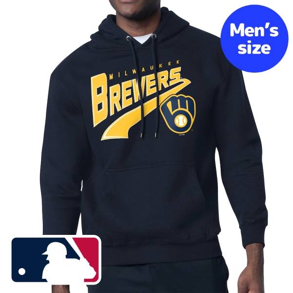 【送料無料】 MLB公式 正規品 メジャーリーグオフィシャル メンズ パーカー 長袖トップス フーディー Starter スターター ミルウォーキー・ブルワーズ Milwaukee Brewers Starter Modern Tailsweep Fleece Tri-Blend Pullover Hoodie