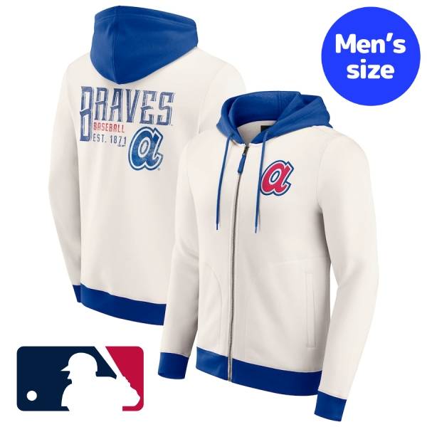 【送料無料】 MLB公式 正規品 メジャーリーグオフィシャル メンズ パーカー 長袖トップス フーディー アトランタ・ブレーブス Atlanta Braves Darius Rucker Collection by Fanatics Men's Polar Fleece Full-Zip Hoodie
