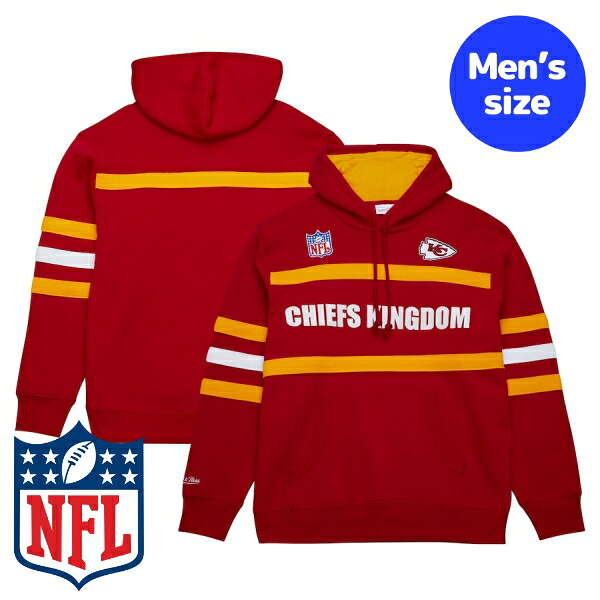 【送料無料】 NFL公式 正規品 メンズ パーカー 長袖トップス フーディー ミッチェルアンドネス Mitchell & Ness カンザスシティ・チーフス Kansas City Chiefs Vintage Logo Head Coach Fleece Pullover Hoodie