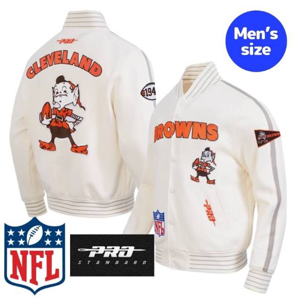 【送料無料】 NFL公式 正規品 メンズ アウター スタジャン バーシティジャケット プロスタンダード Pro Standard クリーブランド・ブラウンズ CLEVELAND BROWNS PRO GAME DAY RETRO JACKET
