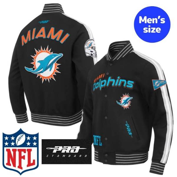 【送料無料】 NFL公式 正規品 メンズ アウター スタジャン バーシティジャケット プロスタンダード Pro Standard マイアミ・ドルフィンズ MIAMI DOLPHINS PRO GAME DAY DBL KNIT JACKET