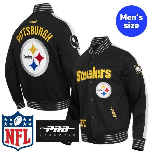 【送料無料】 NFL公式 正規品 メンズ アウター スタジャン バーシティジャケット プロスタンダード Pro Standard ピッツバーグ・スティーラーズ PITTSBURGH STEELERS PRO GAME DAY DBL KNIT JACKET