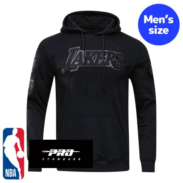 【送料無料】 NBA公式 正規品 メンズ パーカー トレーナー 長袖トップス フーディー プロスタンダード Pro Standard ロサンゼルス・レイカーズ レブロン・ジェームズ 八村塁 ルカ・ドンチッチ LOS ANGELES LAKERS TRIPLE BLACK LOGO MEN'S PULLOVER HOODIE