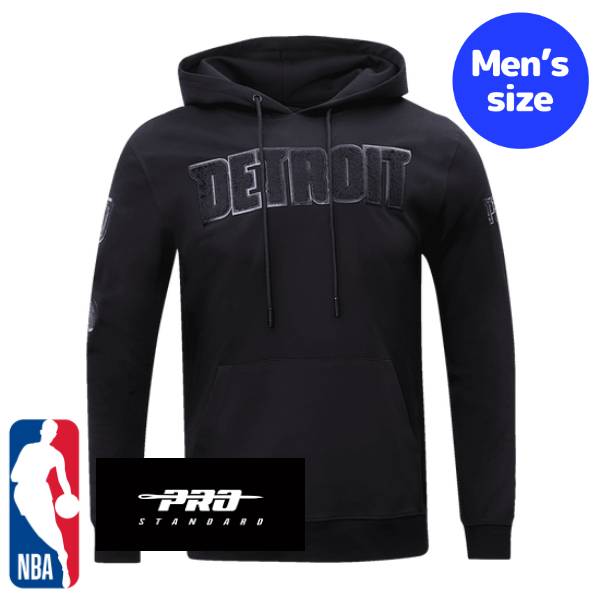 【送料無料】 NBA公式 正規品 メンズ パーカー トレーナー 長袖トップス フーディー プロスタンダード Pro Standard デトロイト・ピストンズ DETROIT PISTONS TRIPLE BLACK MEN'S PULLOVER HOODIE