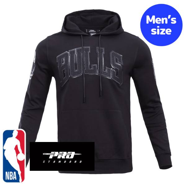 【送料無料】 NBA公式 正規品 メンズ パーカー トレーナー 長袖トップス フーディー プロスタンダード Pro Standard シカゴ・ブルズ CHICAGO BULLS TRIPLE BLACK LOGO HOODIE