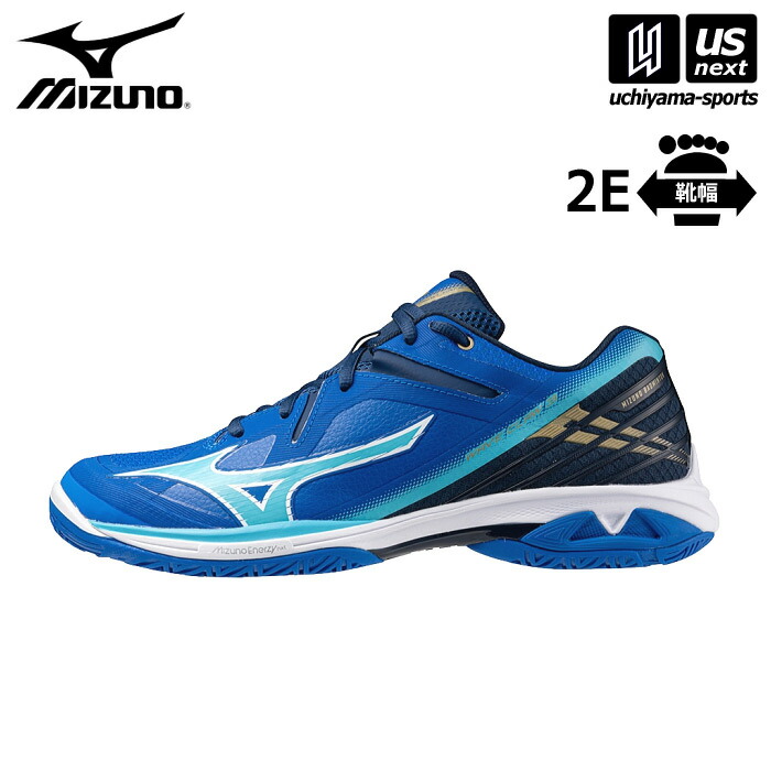 【新生活応援100円クーポン】ミズノ 【 MIZUNO 】 バドミントンシューズ ウエーブクロー 3 FIT 2024～25年秋冬新色 【 71GA2442 WAVE CLAW ウェーブクロー バトミントン ブルー 2E メンズ レディース 】 【翌日配達対象】【メール便不可】[自社倉庫]