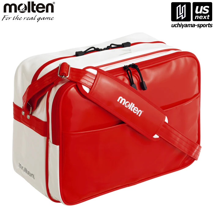 モルテン【 molten 】 エナメルバッグ Lサイズ 約33L 赤×白 KM0074RW 2026年継続MODEL【 ショルダーバッグ ショルダーバック エナメルバック 】 【メール便不可】[取り寄せ][自社倉庫]