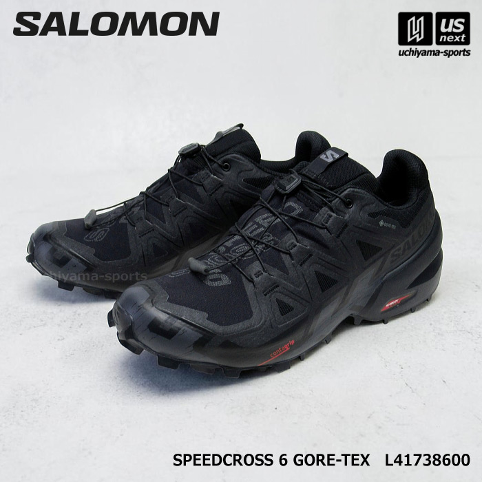 【動画あり】（国内正規品） サロモン 【 SALOMON 】 メンズ トレイルランニングシューズ SPEEDCROSS 6 GORE-TEX 2026年継続MODEL 【 L41738600 ゴアテックス ランニング ハイキング トレイルラン アウトドア 山 ブラック 】【翌日配達対象】【メール便不可】[自社倉庫]｜ＵＳ-ＮＥＸＴ