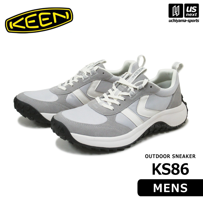 【新生活応援100円クーポン】（国内正規品） KEEN キーン メンズ アウトドアスニーカー KS86 ケーエス エイティーシックス 2025年継続MODEL 【 1029801 シューズ スニーカー キャンプ 通勤 通学 男性 グレー 】 【翌日配達対象】【メール便不可】[自社倉庫] 8,237円