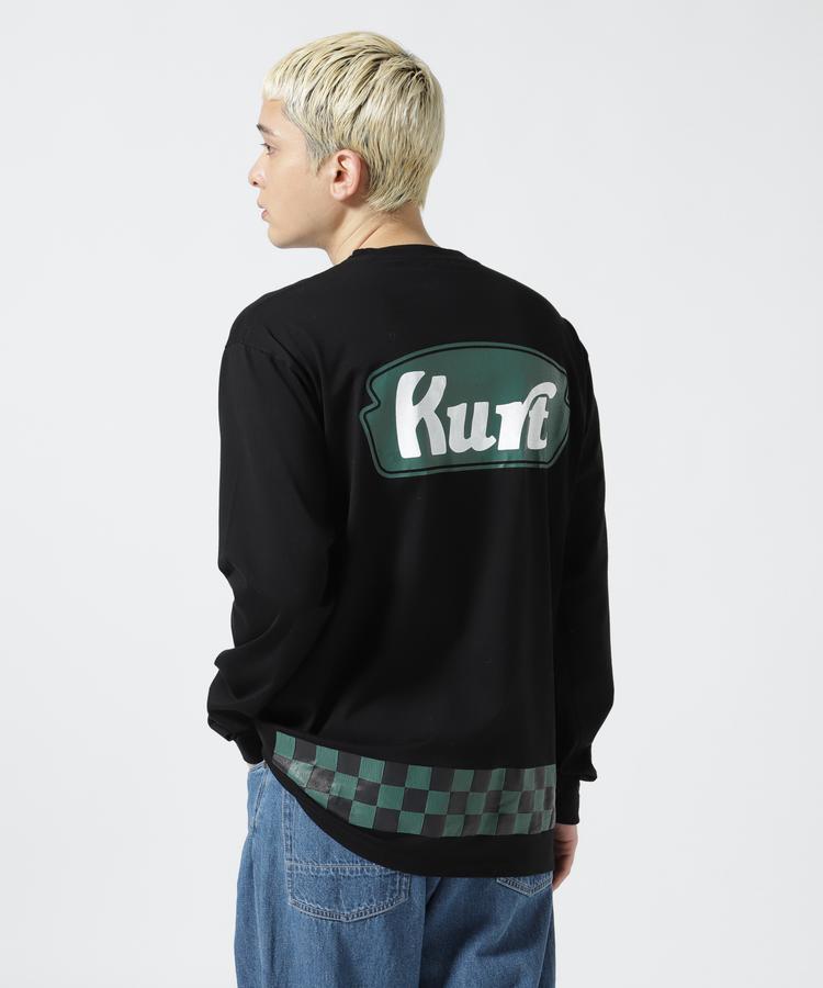 ★SALE【B'2nd】SURT ×K (CarService / YouthQuake)KURT checker-L/S 長袖Tシャツ メンズ ロンT ※セール/アウトレット品につき交換 返品不可
