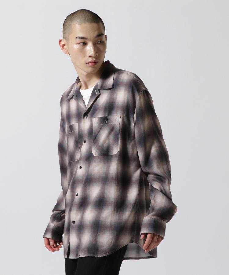 【B'2nd】MINEDENIM / Drape Denim Ombre Check Loose Work SH