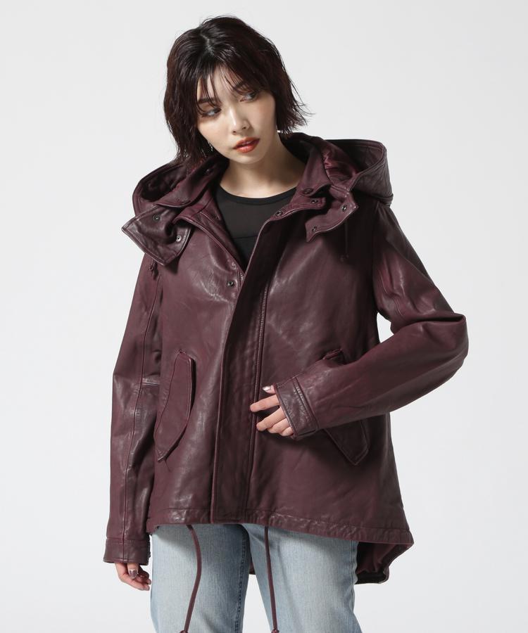 【B’2nd】NCB neat caprice brand(エヌシービーニートカプリスブランド) HOODED JACKET 羊革 シープレザー レザー フード ジャケット|US ONLINE 店
