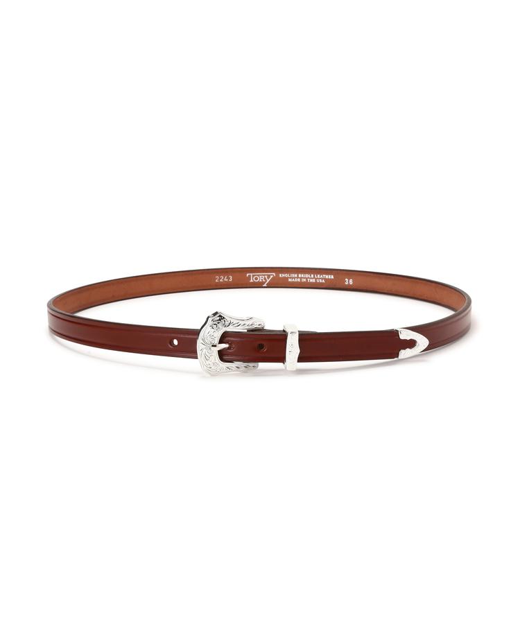 【B’2nd】TORY LEATHER(トリーレザー) 3/4 inch 3-Piece Silver Buckle Set Belt ベルト 牛革|US ONLINE 店