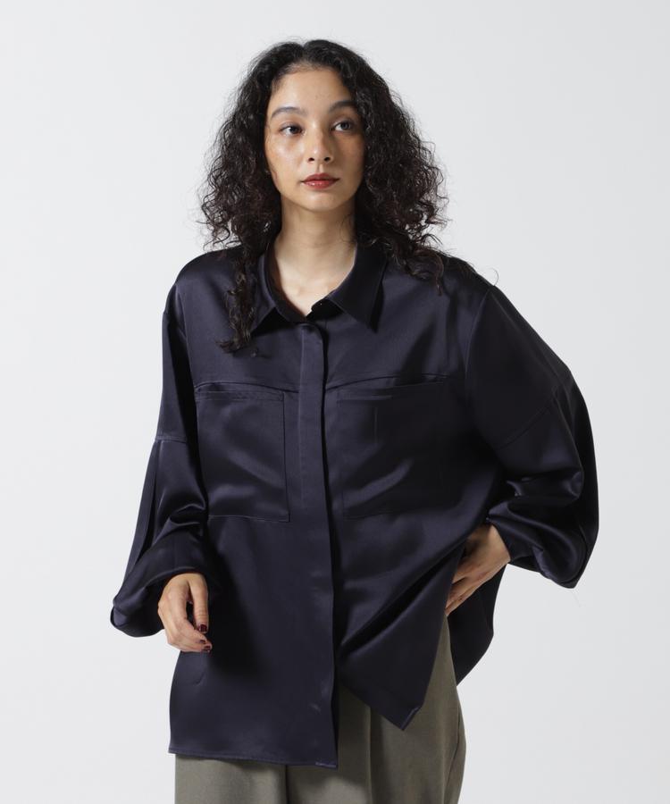 【LHP】MANOF/マノフ/OUT POCKET SATIN SHIRTS