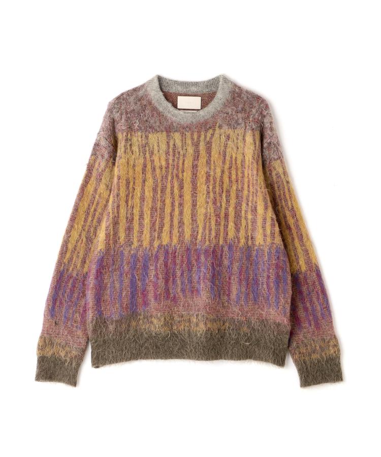 ★SALE【GARDEN】YOKE/ヨーク/KID MOHAIR WOOL BRUSHED TREE JAQUARD SWEATER  ※セール/アウトレット品につき交換 返品不可
