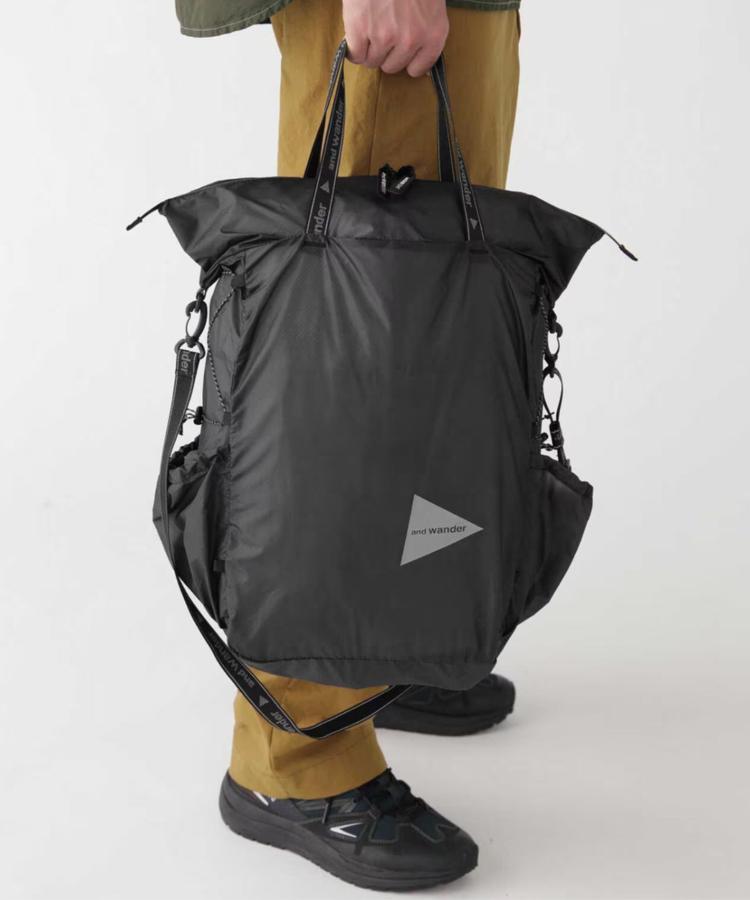 【BEAVER】and wander/アンドワンダー sil tote bag シルトートバッグ 国内正規品 25L