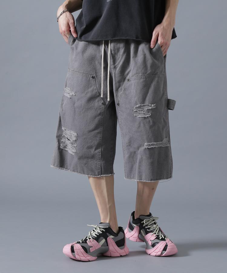 【LHP】DankeSchon/ダンケシェーン/DAMAGE DUCK WKNEE SHORTS