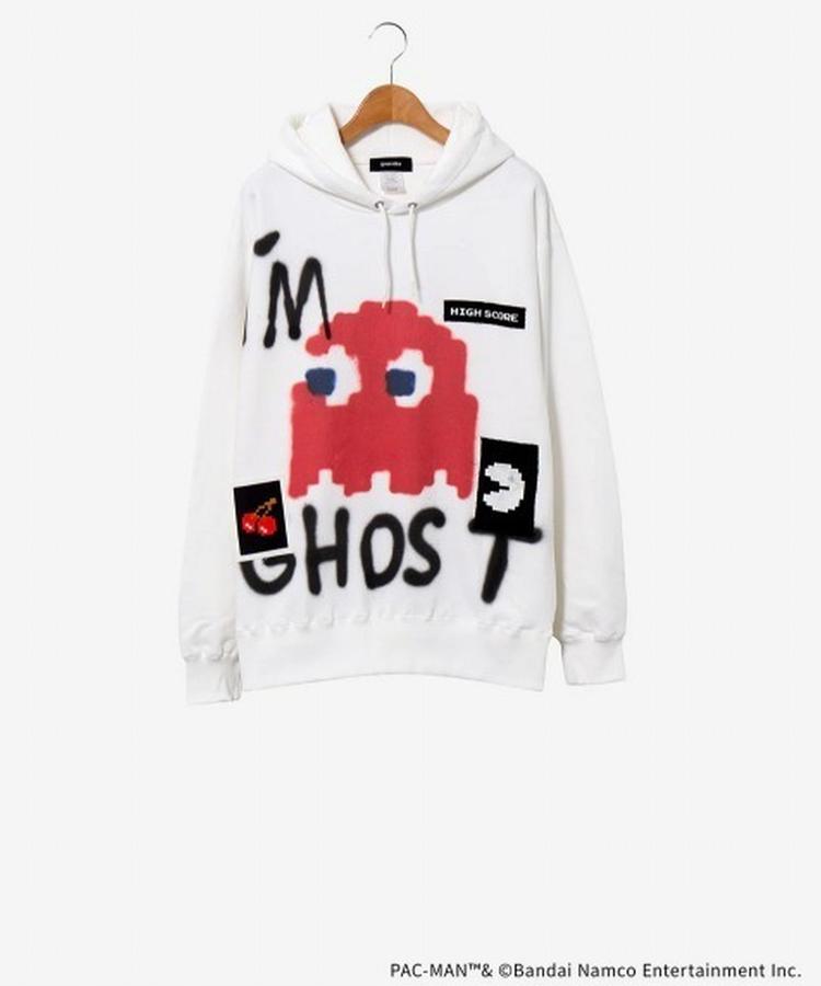 【RoyalFlash】【GUERNIKA×パックマン】PAC-MAN PAINT HOODIE / GHOST