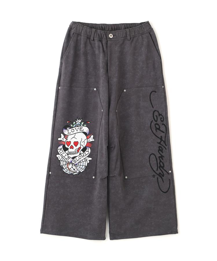 【RoyalFlash】FR(13)NDS × Ed Hardy/フレンズ × エド・ハーディ/コラボ ダブルニースウェットパンツ