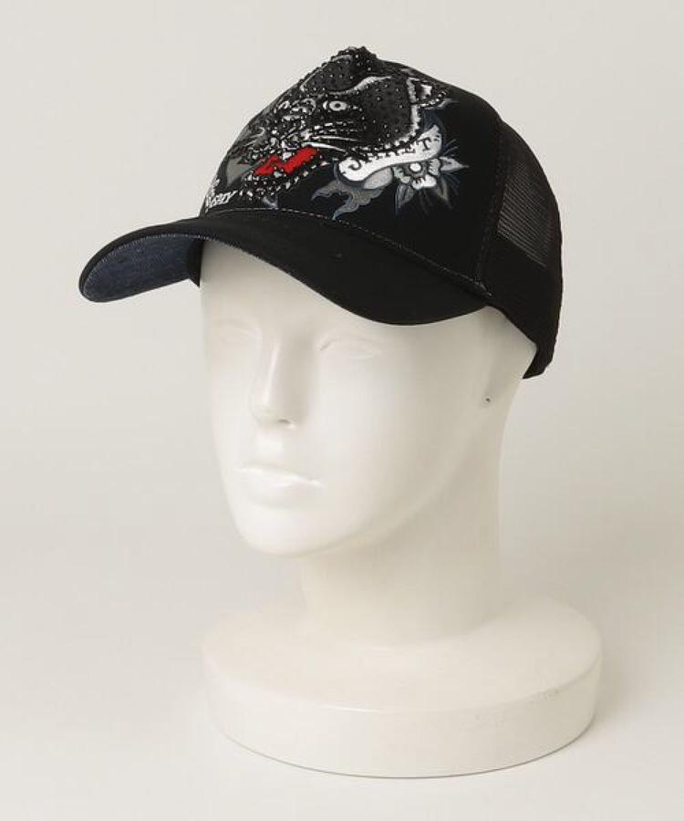 【RoyalFlash】Ed Hardy/エド ハーディー/ED HARDY LEOPARD R-STONE CAP