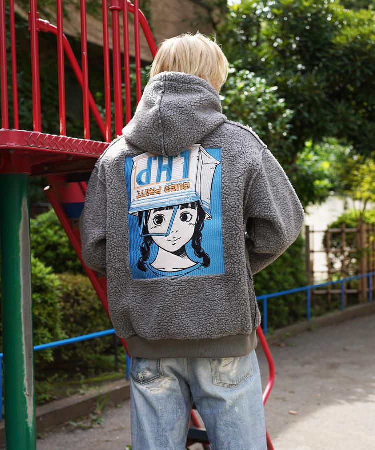 ★SALE 【LHP】overprint/オーバープリント/【LHP EXCLUSIVE】SHOPPER Bonding Boa Hoodie ※セール/アウトレット品につき交換 返品不可|US ONLINE 店